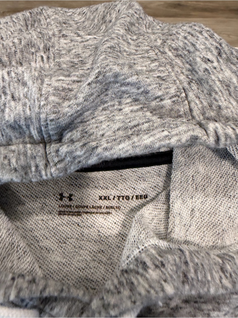 Under Armour Light Heather Gray Shirt Sleeve Hooded Sweatshirt-XXL - Picture 5 of 5